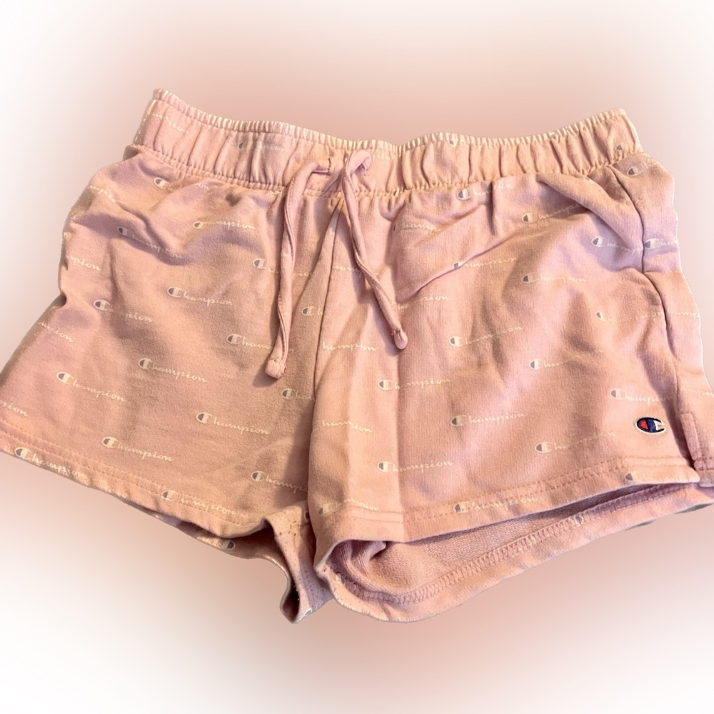 Girls Pink Champion Athletic Shorts Size L